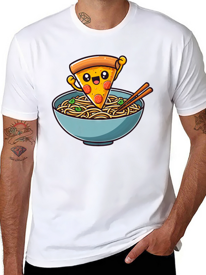 Pizza Ramen Graphic Tee - Foodie Fashion