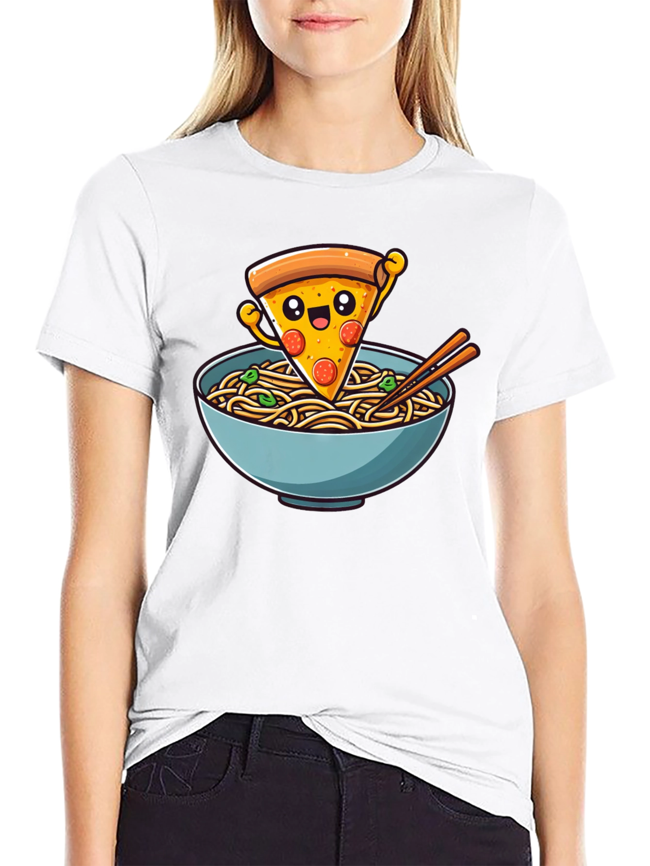 Pizza Ramen Graphic Tee - Foodie Fashion