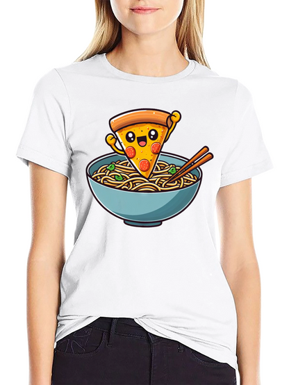 Pizza Ramen Graphic Tee - Foodie Fashion