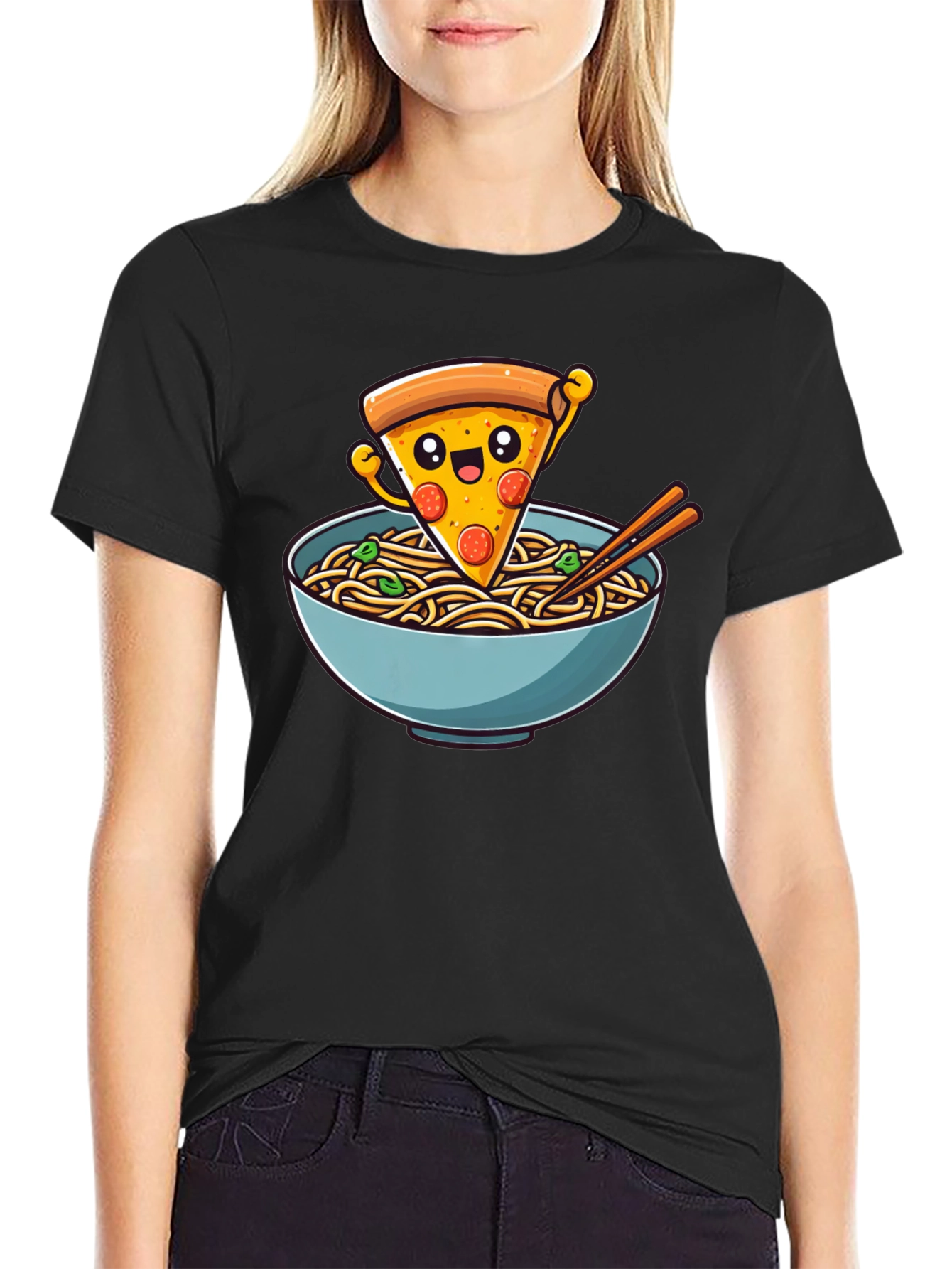 Pizza Ramen Graphic Tee - Foodie Fashion