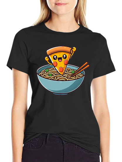 Pizza Ramen Graphic Tee - Foodie Fashion
