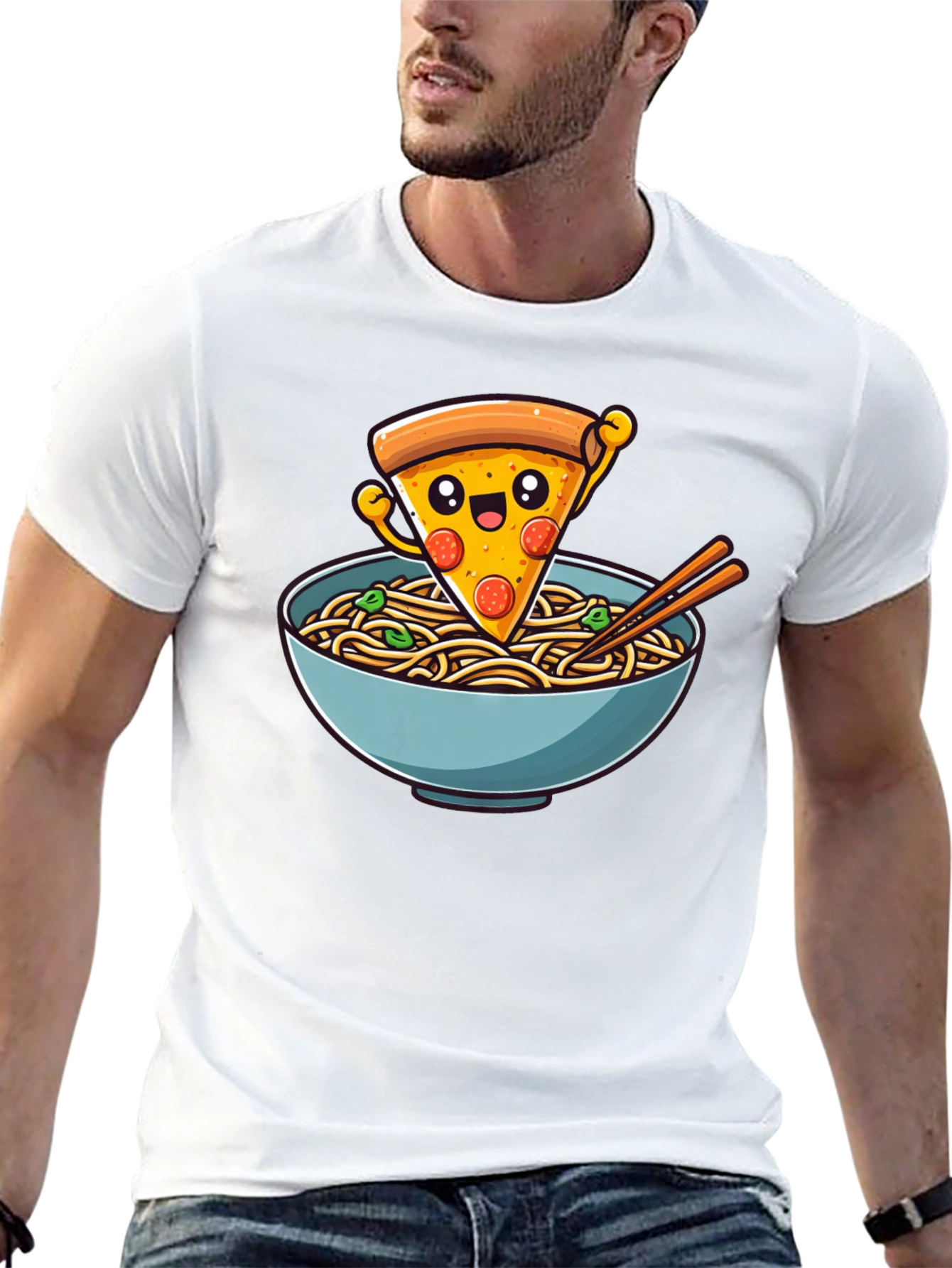 Pizza Ramen Graphic Tee - Foodie Fashion