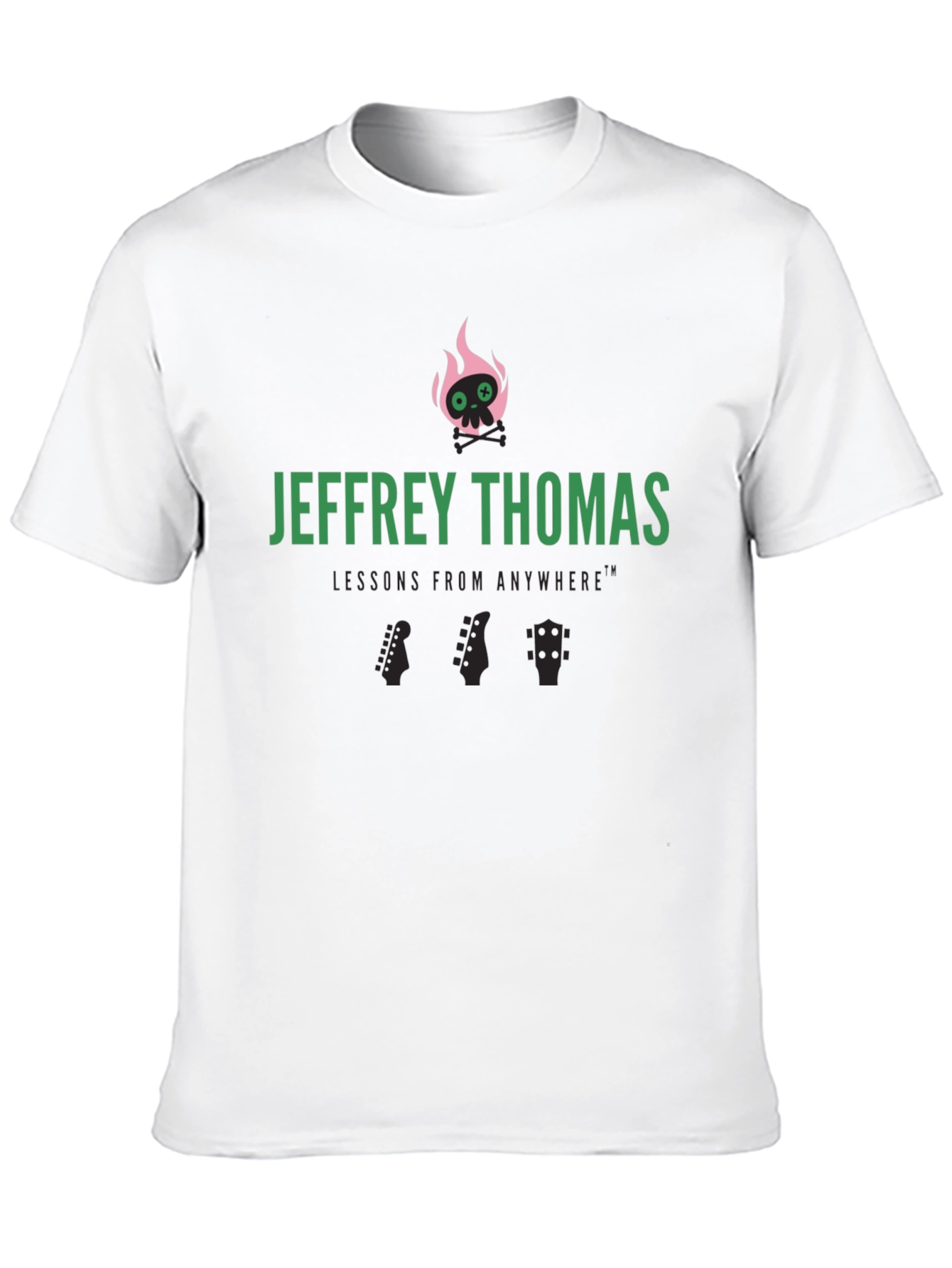 Jeffrey Thomas Skull Flames Graphic Tee