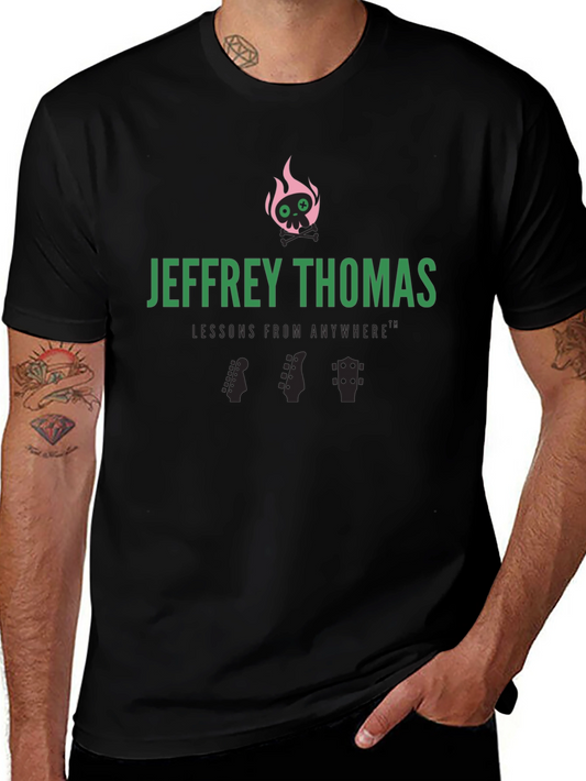 Jeffrey Thomas Skull Flames Graphic Tee