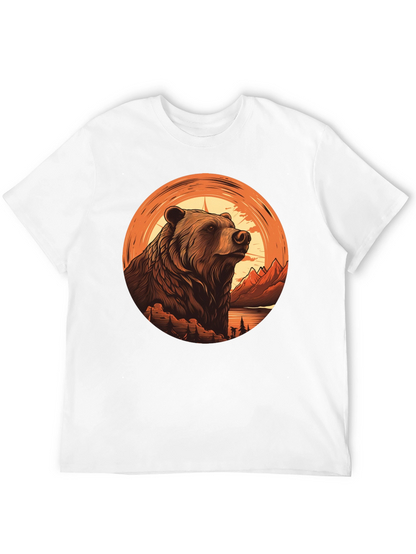 Grizzly Bear Graphic Tee - Nature Adventure Shirt