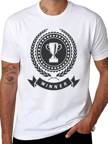 Winner Trophy Graphic T-Shirt - Stylish Champion Tee