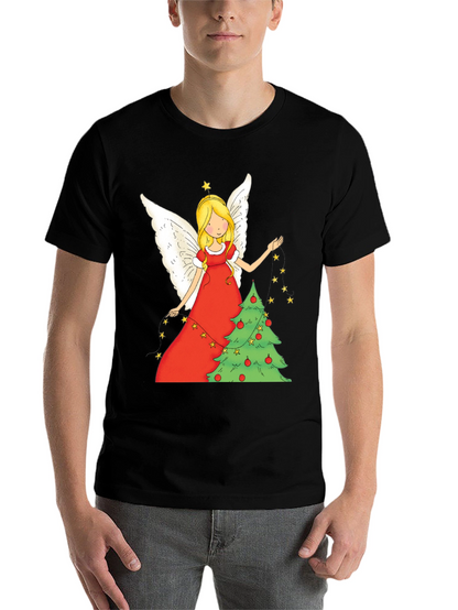 Festive Christmas Angel Graphic Tee