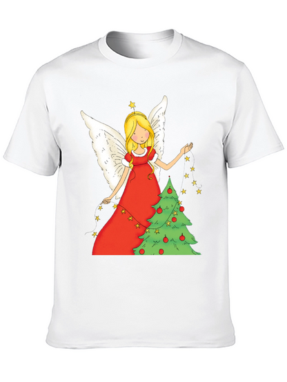 Festive Christmas Angel Graphic Tee