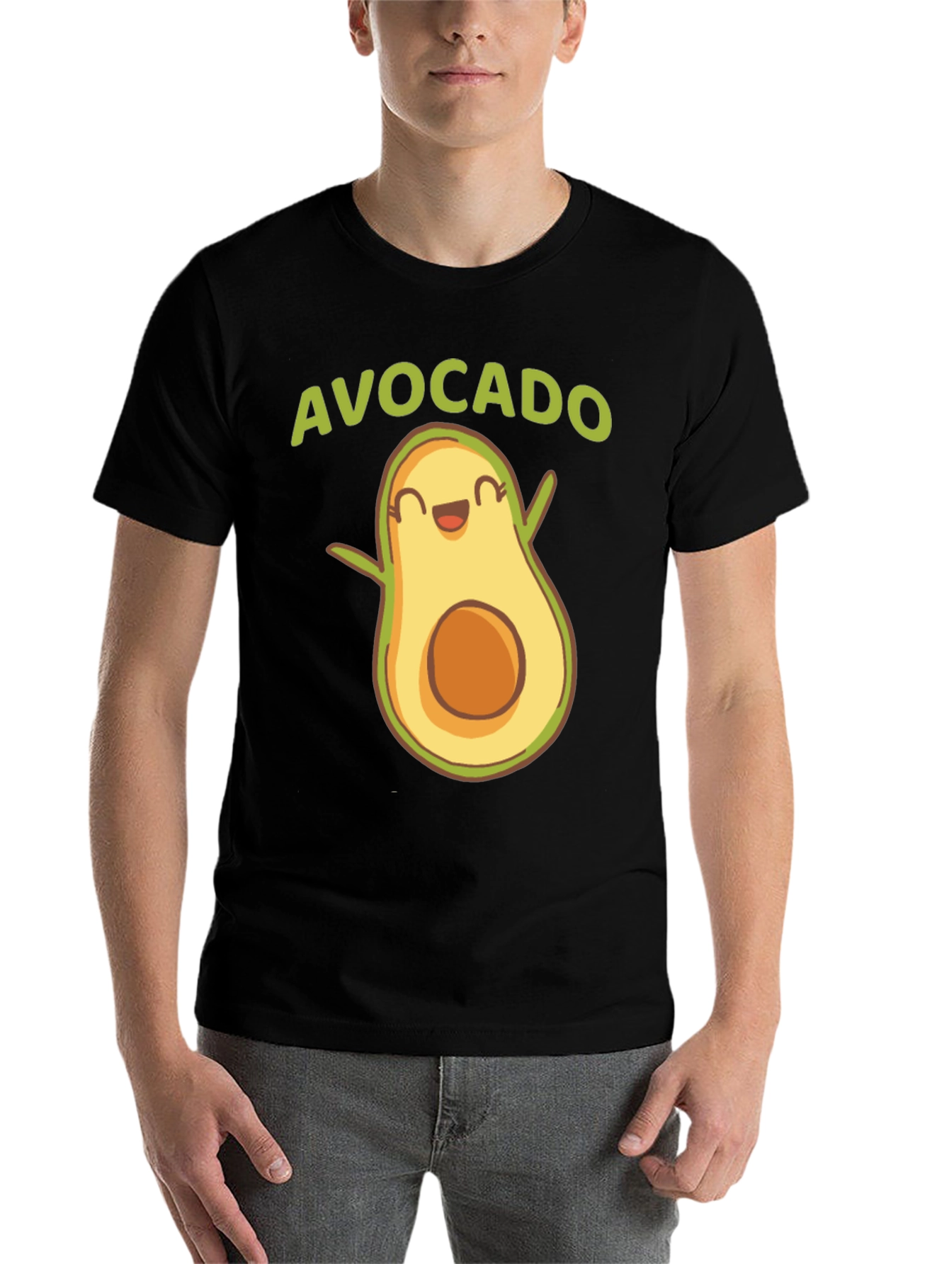 Cute Avocado Graphic Tee - Fun Foodie T-Shirt