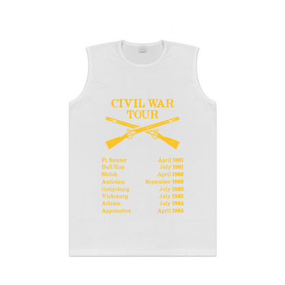 Civil War Tour Vintage Battle List Retro Rifle Print Tank Top