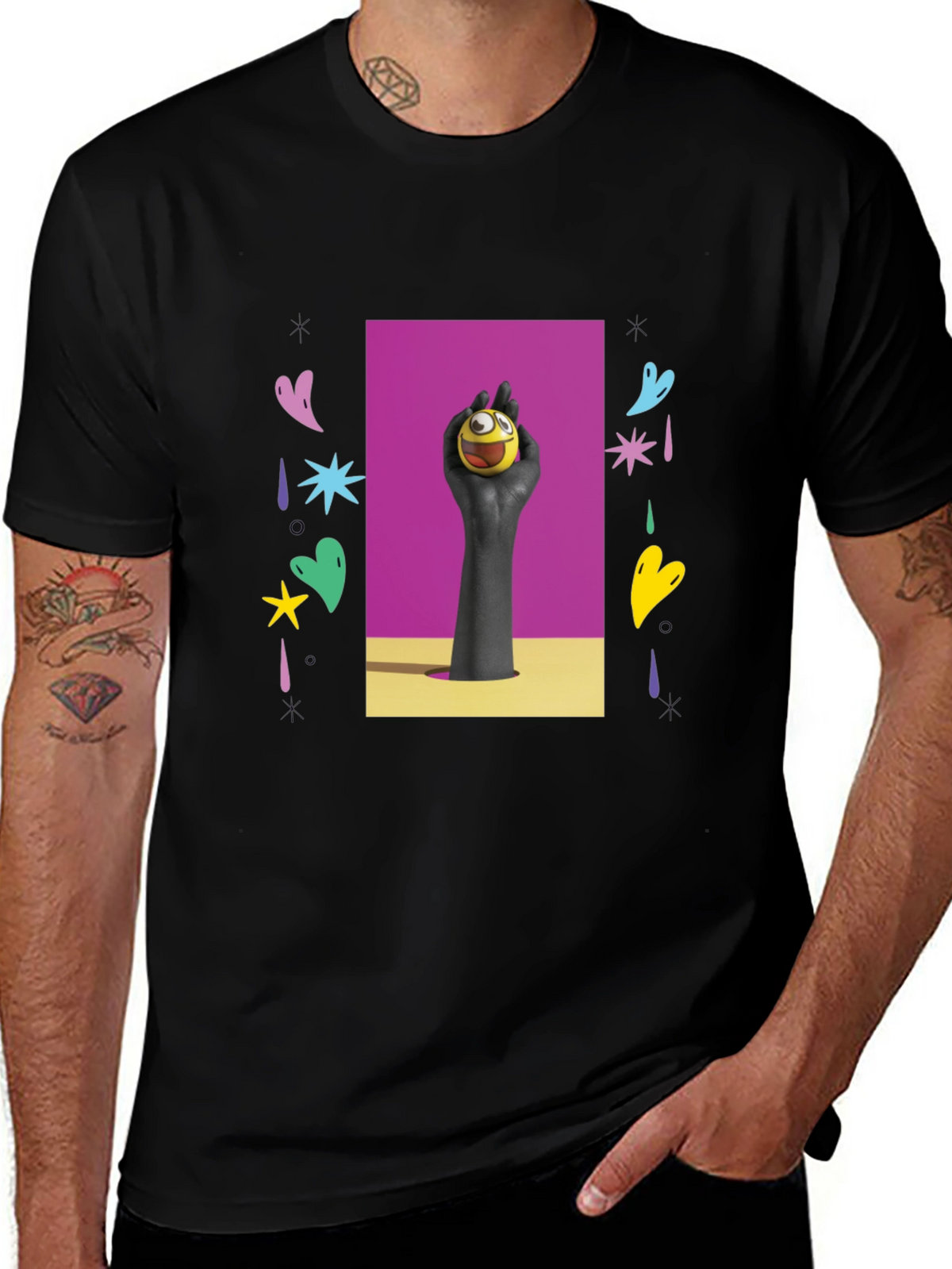Funky Graphic Tee - Expression Ball Art