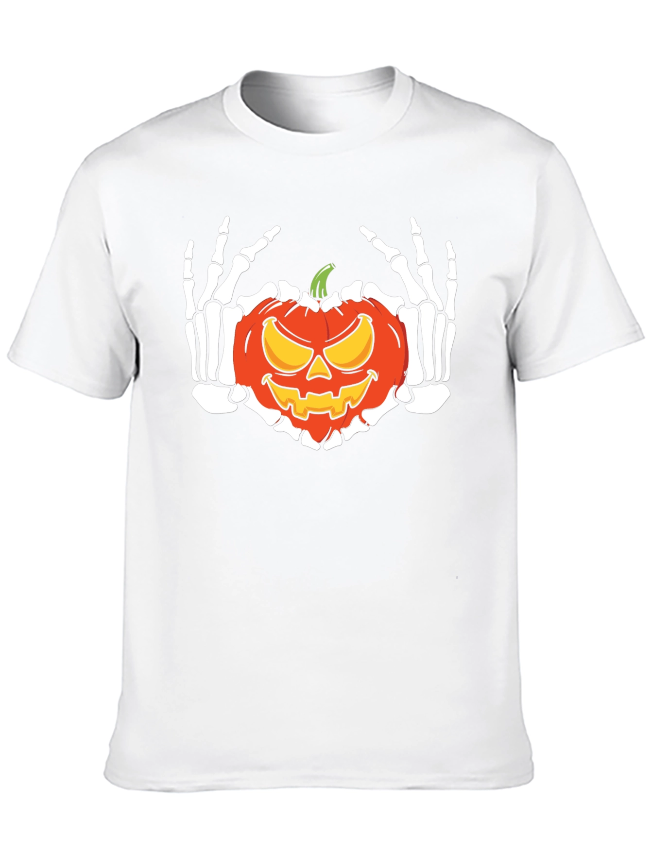 Halloween Skeleton Pumpkin Graphic T-Shirt