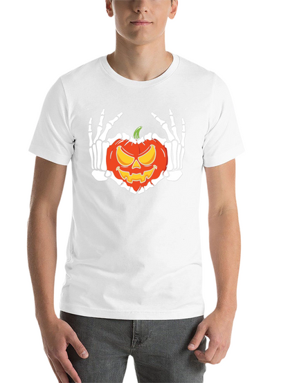 Halloween Skeleton Pumpkin Graphic T-Shirt
