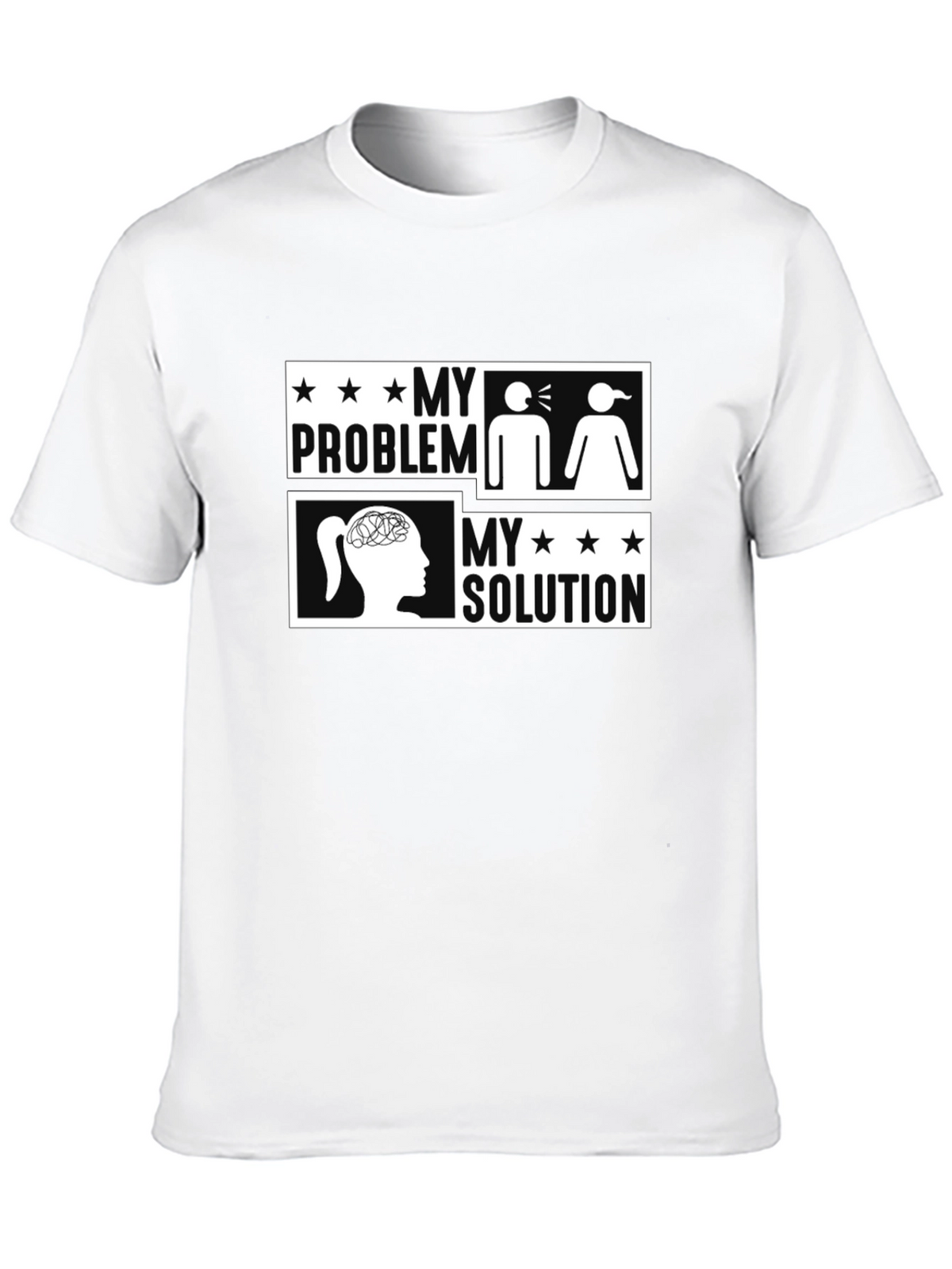 My Problem My Solution Funny Graphic Tee Shirt