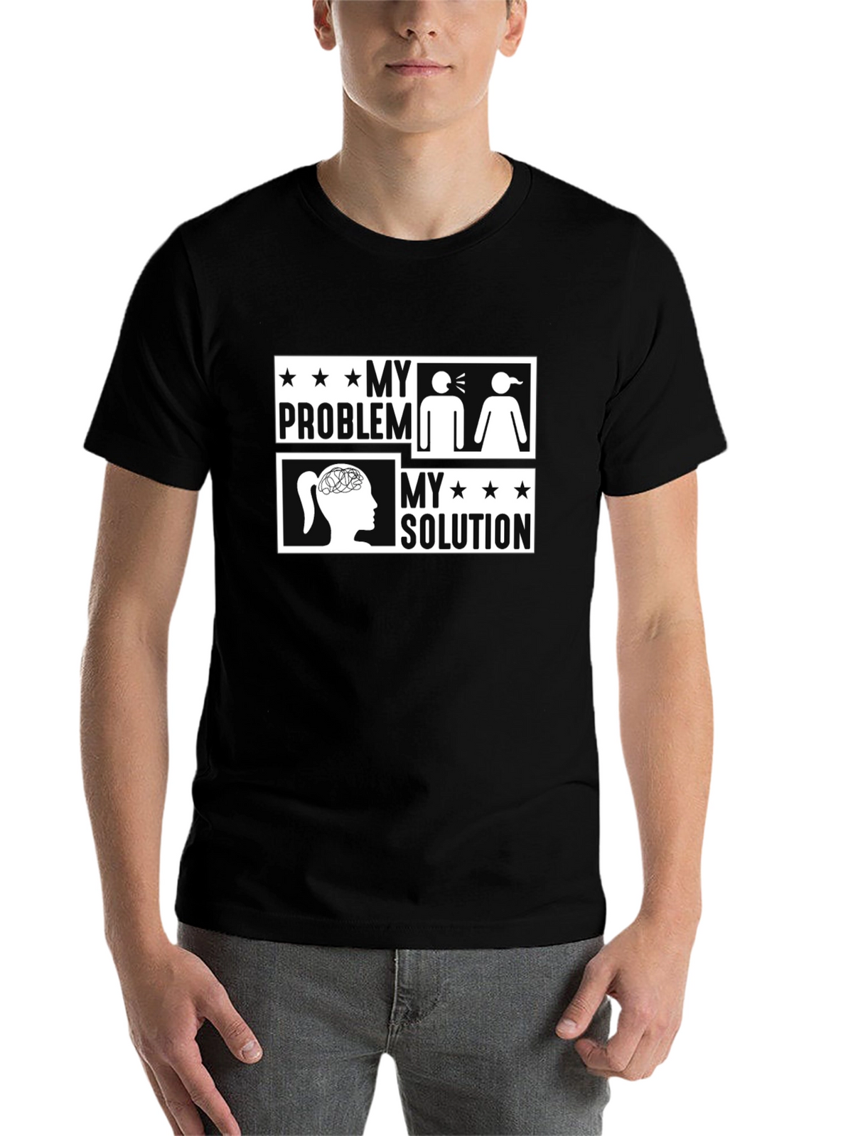 My Problem My Solution Funny Graphic Tee Shirt