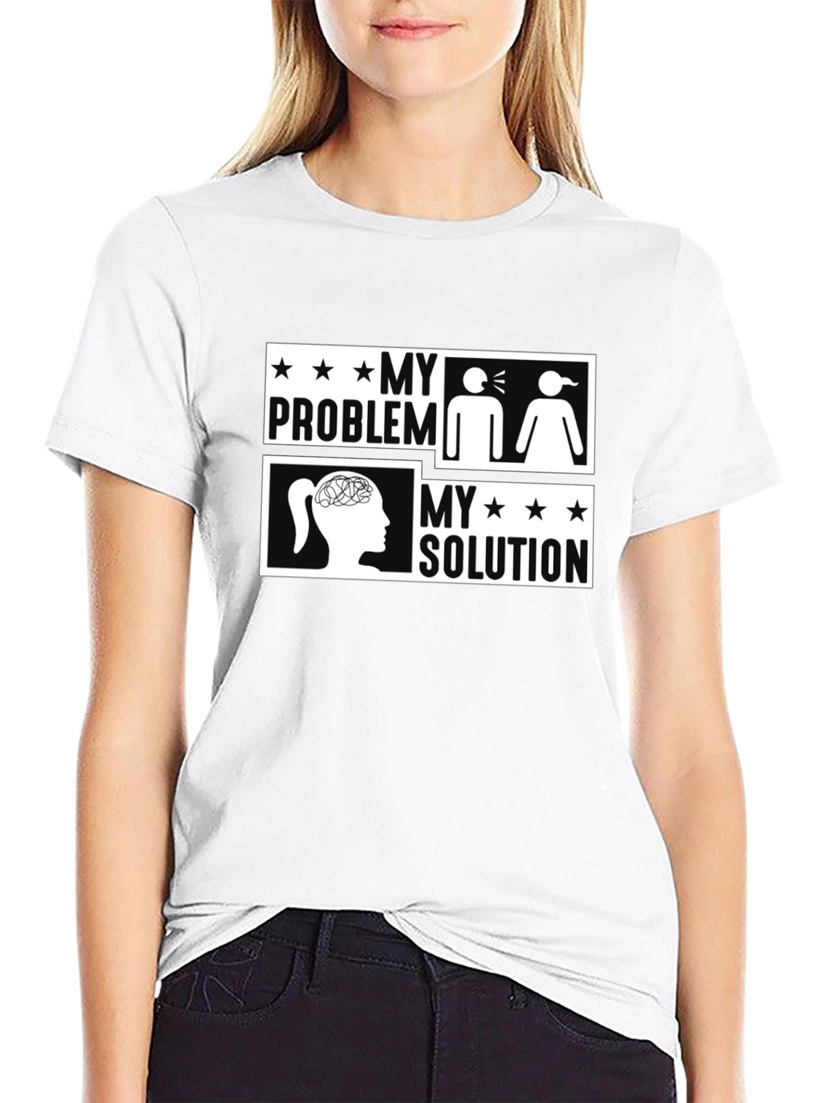 My Problem My Solution Funny Graphic Tee Shirt