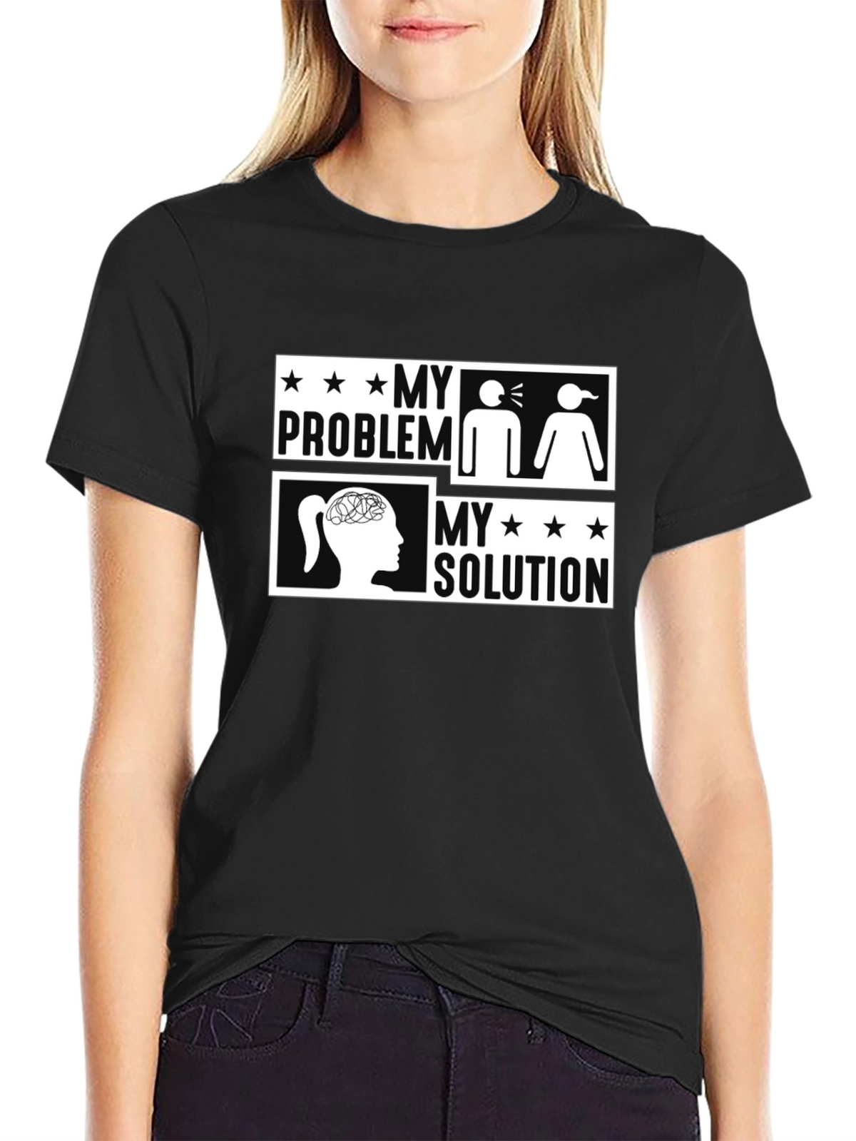 My Problem My Solution Funny Graphic Tee Shirt