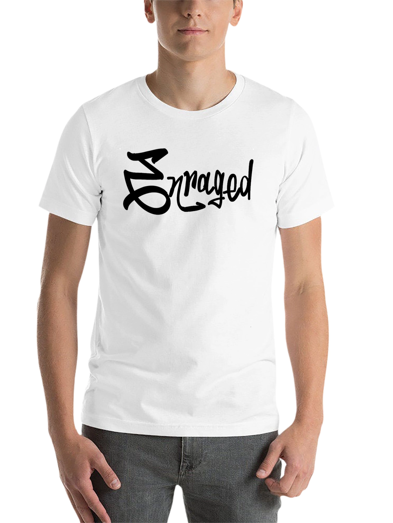 Enraged Graphic Tee - Black Cotton Comfort