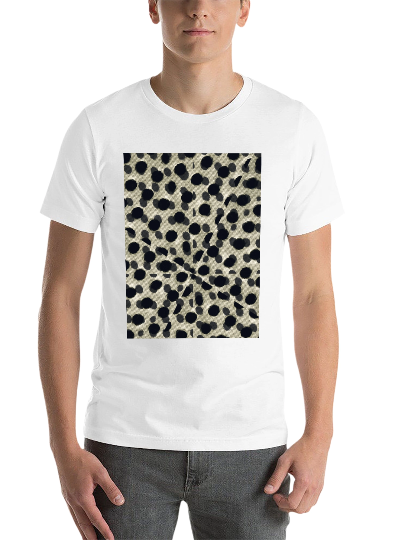 Abstract Dotted Black T-Shirt