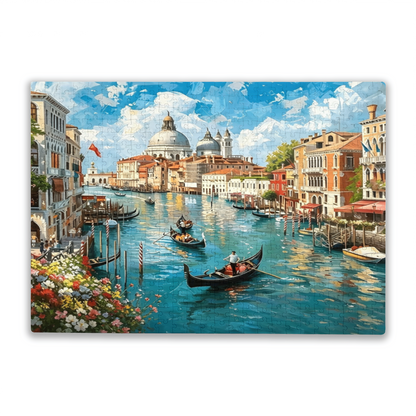 Glorious Venice Grand Canal Gondola Cruise Jigsaw Puzzle | 300/500/1000 Pieces