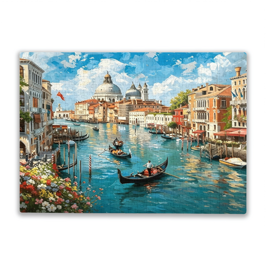 Glorious Venice Grand Canal Gondola Cruise Jigsaw Puzzle | 300/500/1000 Pieces