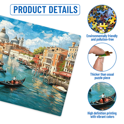 Glorious Venice Grand Canal Gondola Cruise Jigsaw Puzzle | 300/500/1000 Pieces