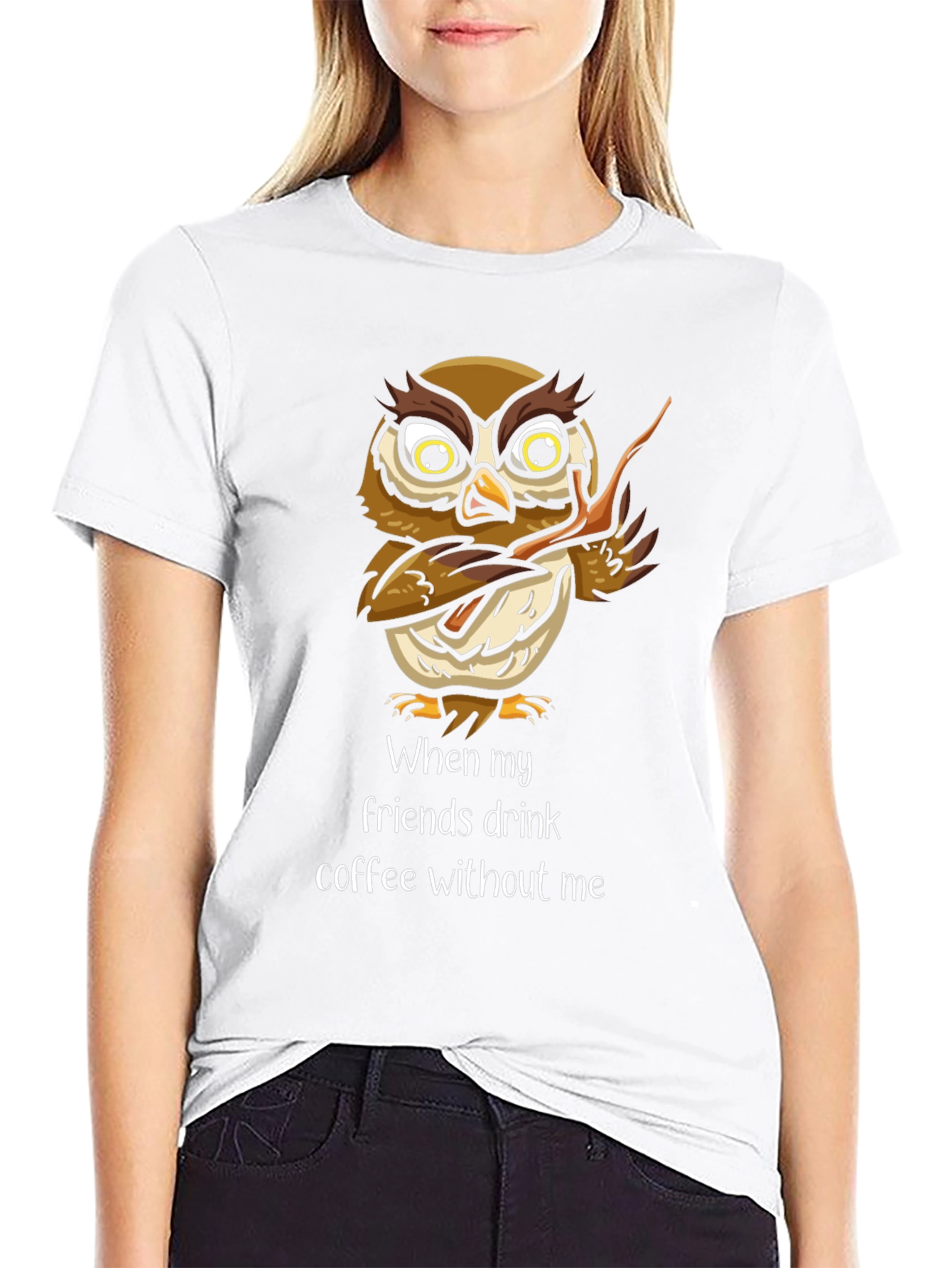 Funny Owl Coffee T-Shirt