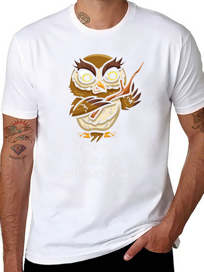 Funny Owl Coffee T-Shirt