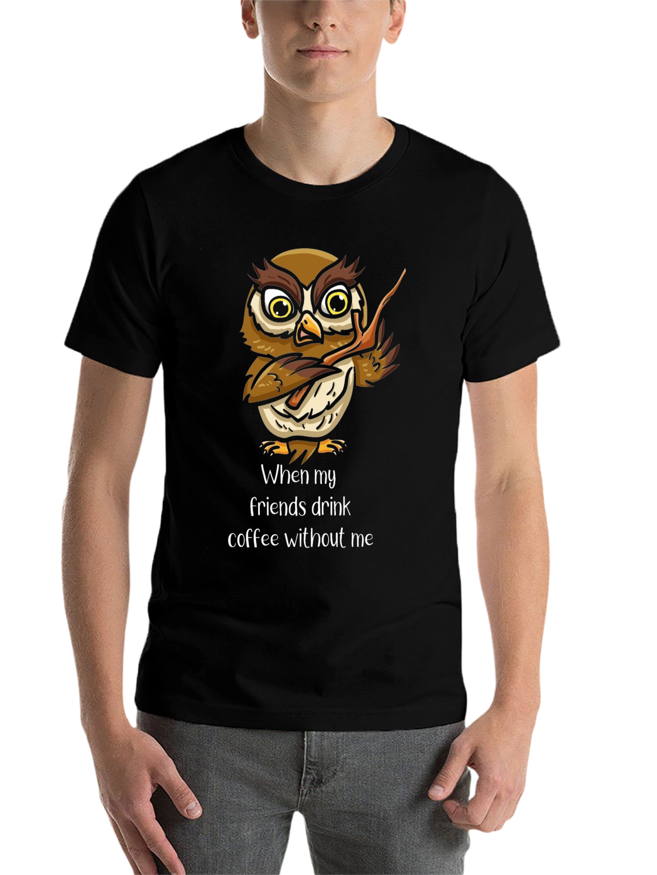 Funny Owl Coffee T-Shirt