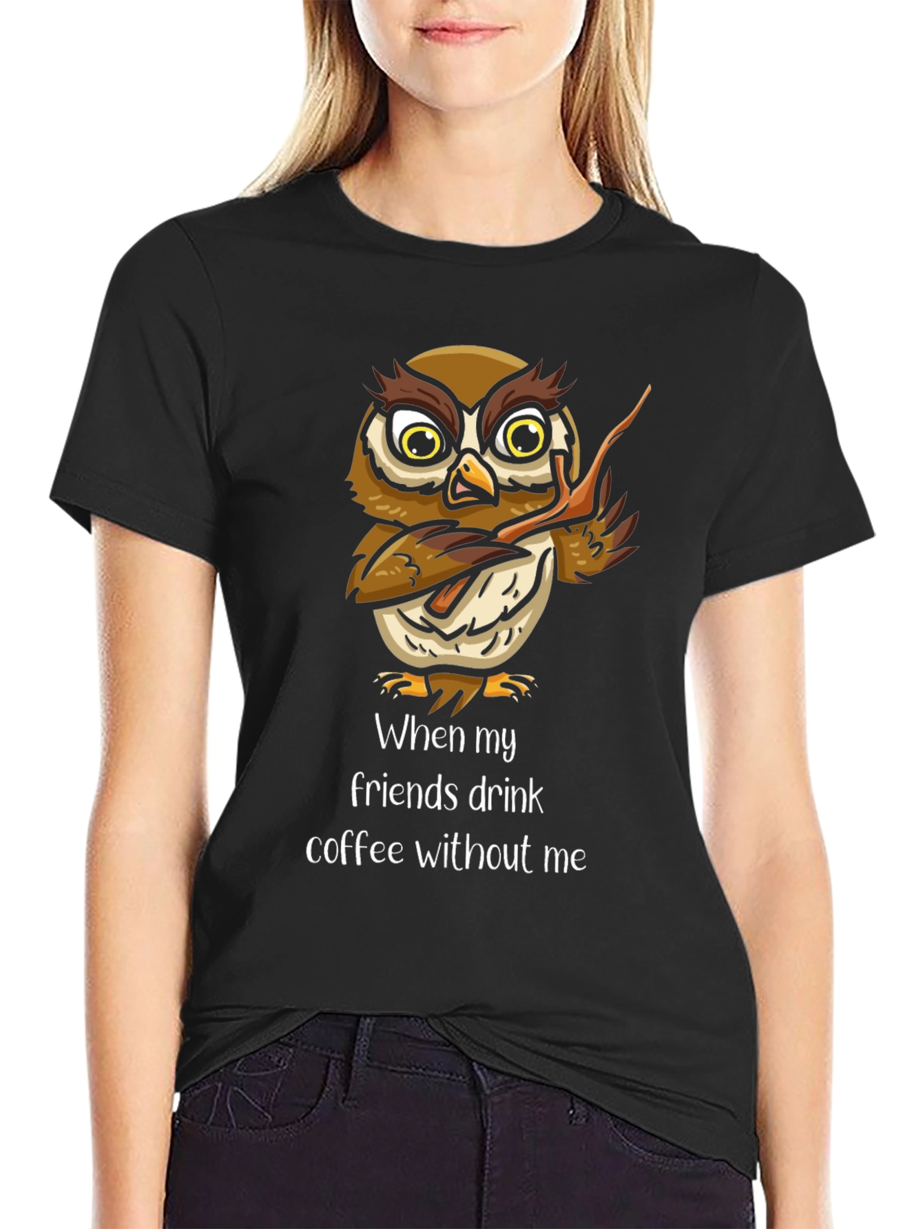 Funny Owl Coffee T-Shirt