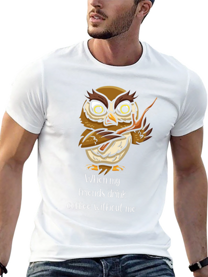 Funny Owl Coffee T-Shirt