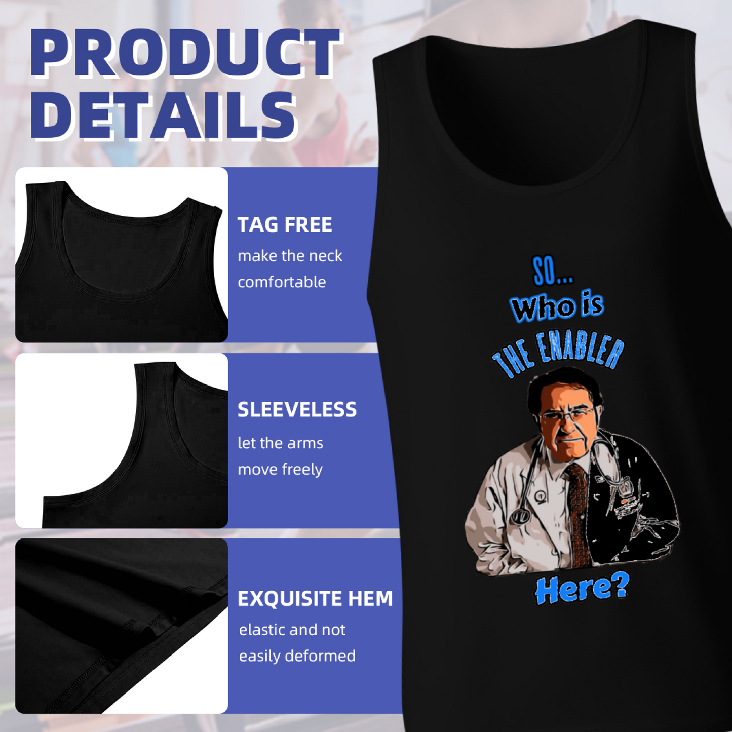 Funny Dr Now So Who Is The Enabler Meme Graphic Tank