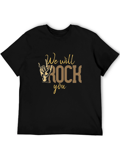 We Will Rock You T-Shirt - Black Graphic Tee