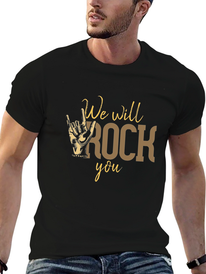 We Will Rock You T-Shirt - Black Graphic Tee