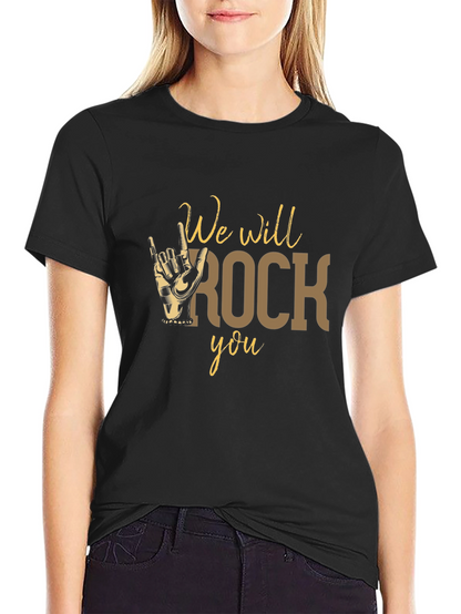We Will Rock You T-Shirt - Black Graphic Tee