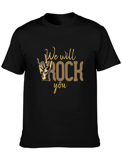 We Will Rock You T-Shirt - Black Graphic Tee