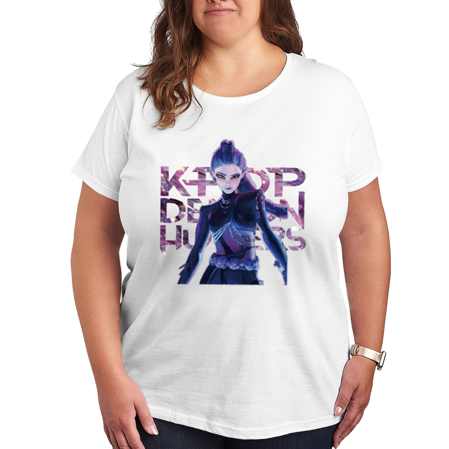 Kpop Demon Hunter Anime Dark Plus Size Women¡¯s T-Shirt