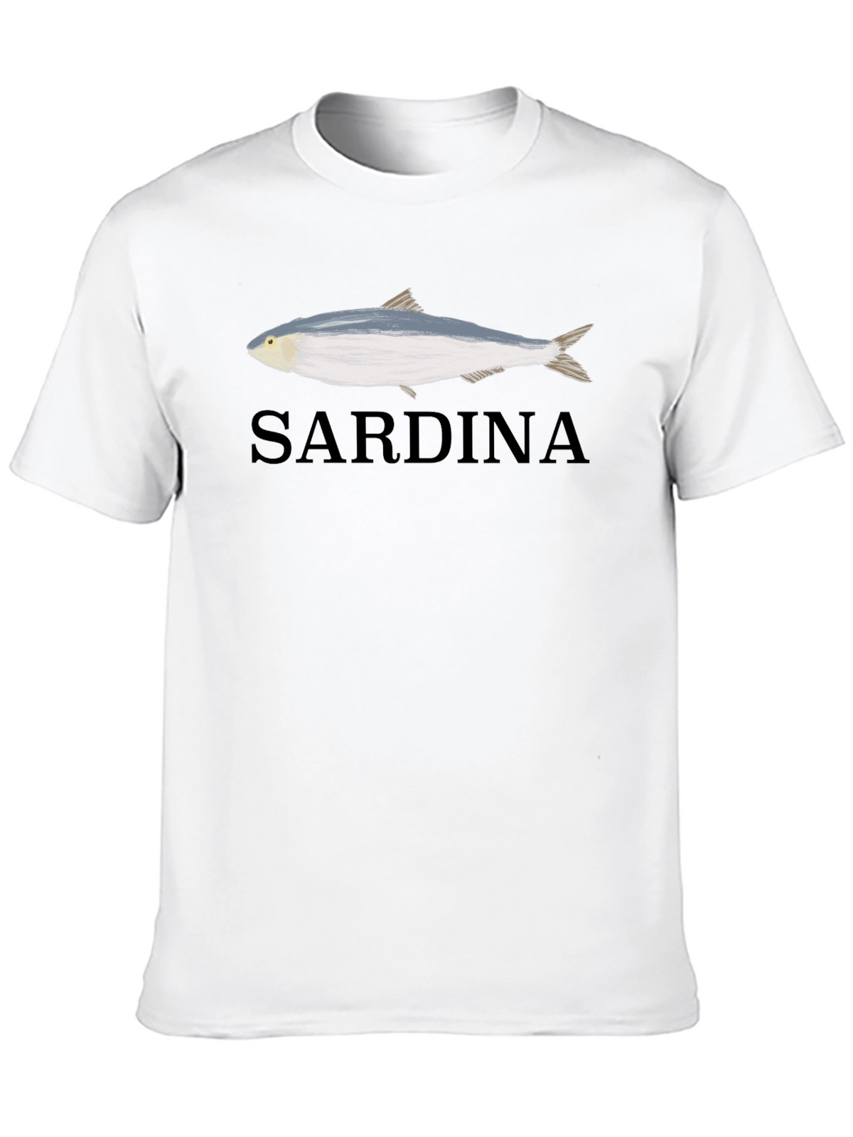 Sardina Graphic Tee - Black Cotton T-Shirt
