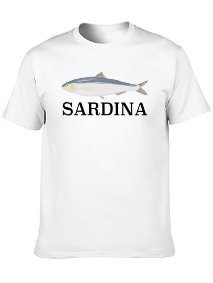 Sardina Graphic Tee - Black Cotton T-Shirt