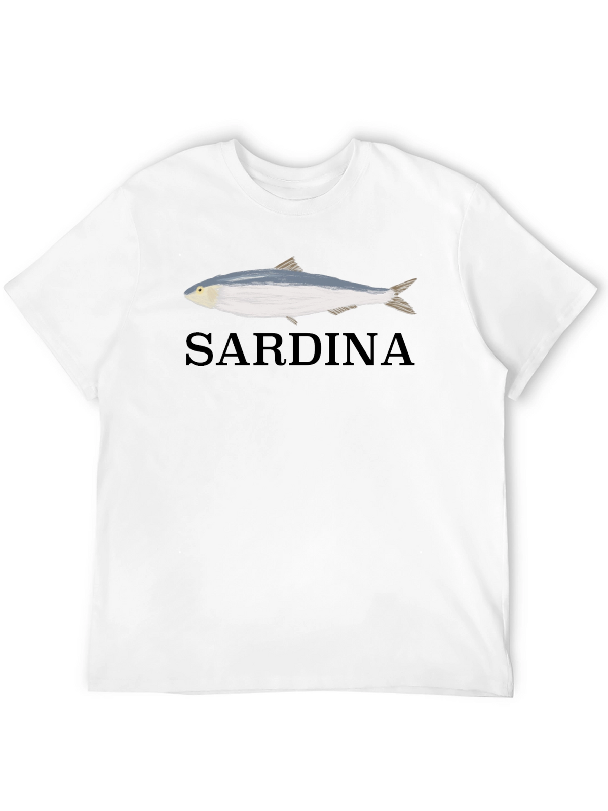 Sardina Graphic Tee - Black Cotton T-Shirt