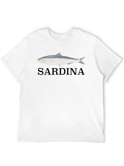 Sardina Graphic Tee - Black Cotton T-Shirt