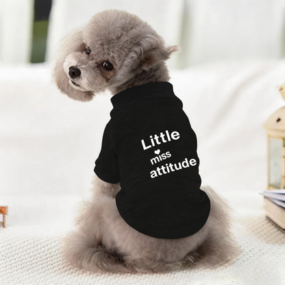 Little Miss Attitude Heart Print Sassy Girl Puppy Cardigan Sweater