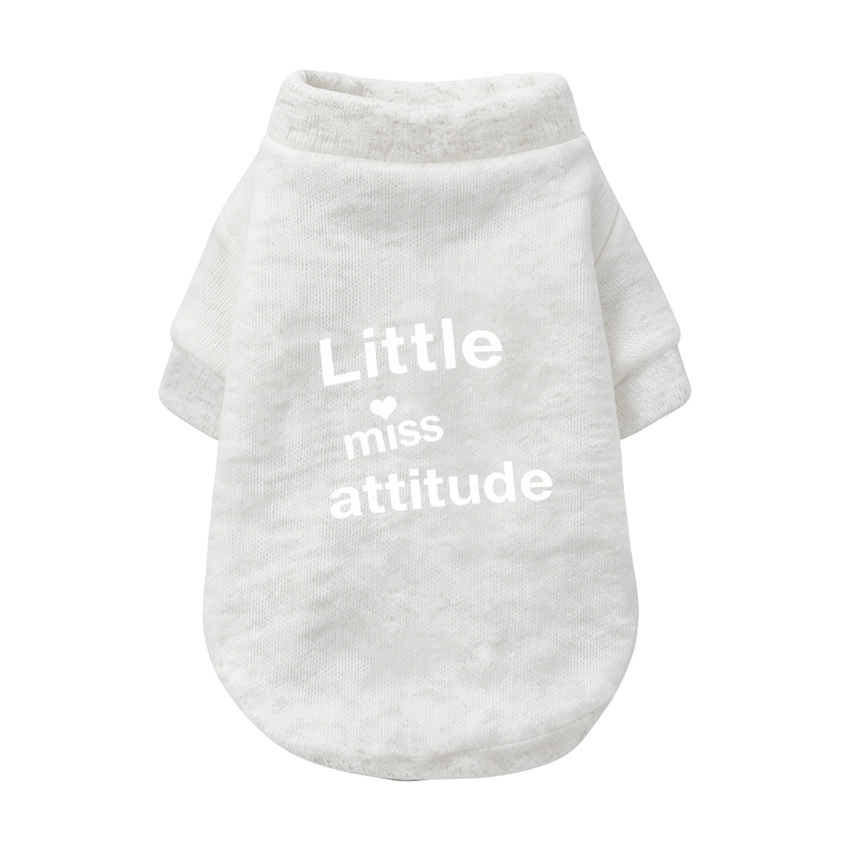 Little Miss Attitude Heart Print Sassy Girl Puppy Cardigan Sweater