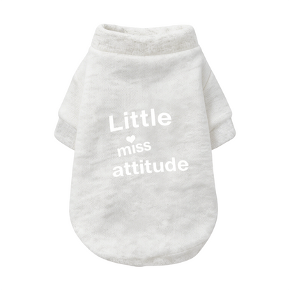 Little Miss Attitude Heart Print Sassy Girl Puppy Cardigan Sweater