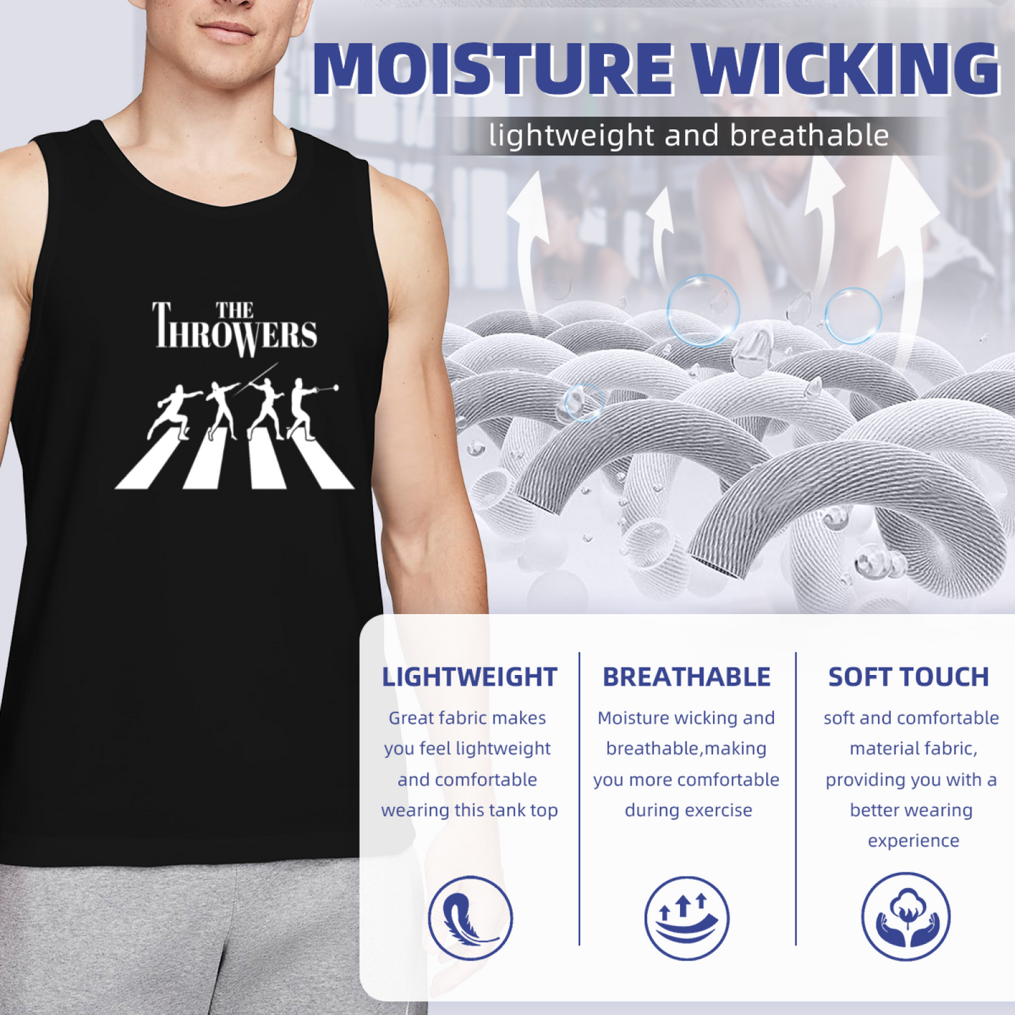 The Throwers Abbey Road Sports Silhouette Tank