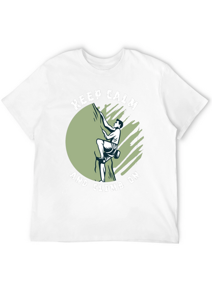 Keep Calm and Climb On Black T-Shirt