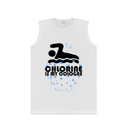 Chlorine Is My Cologne Swimmer Funny Sports Sleeveless Top