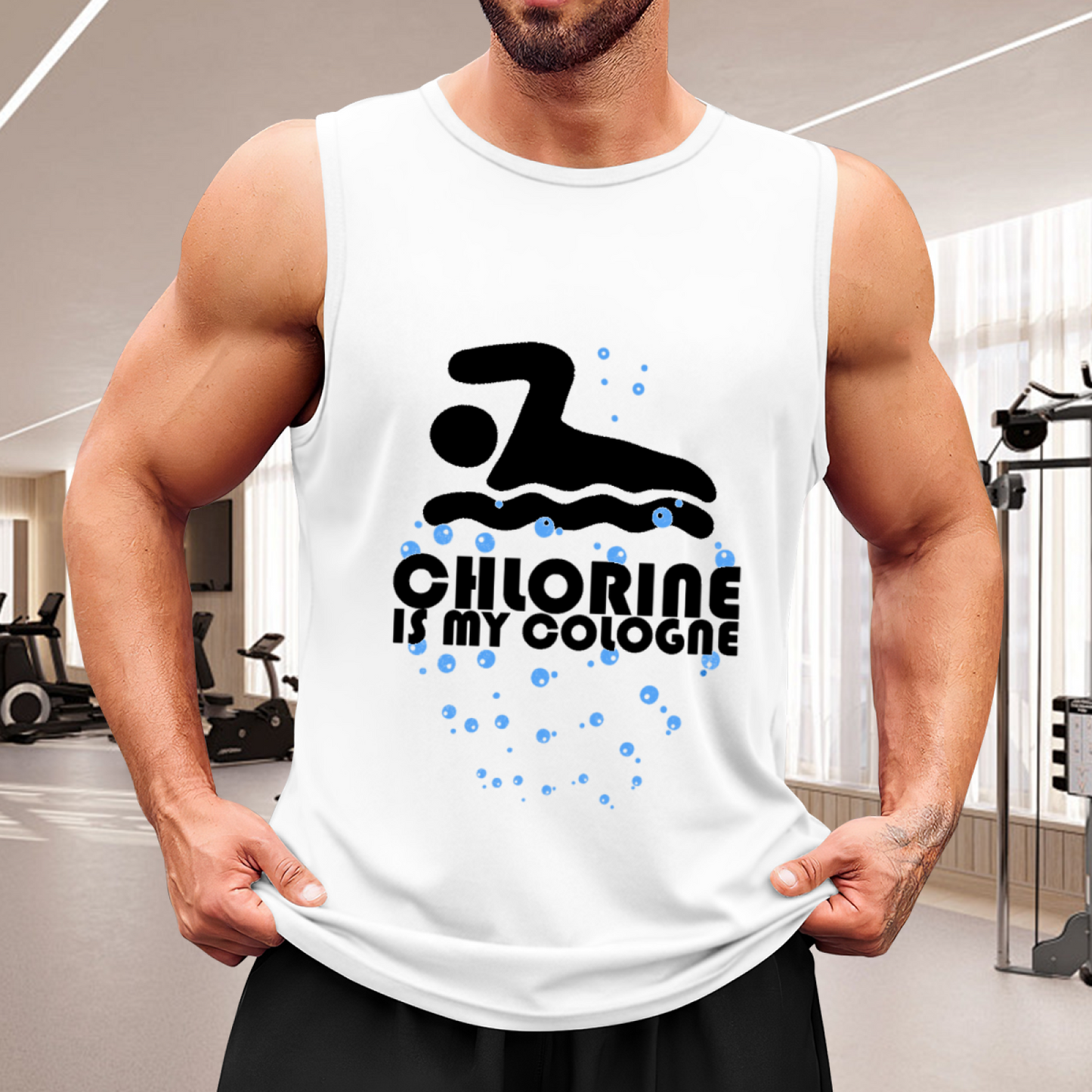Chlorine Is My Cologne Swimmer Funny Sports Sleeveless Top