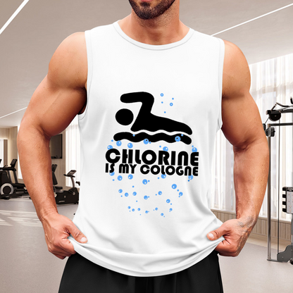 Chlorine Is My Cologne Swimmer Funny Sports Sleeveless Top