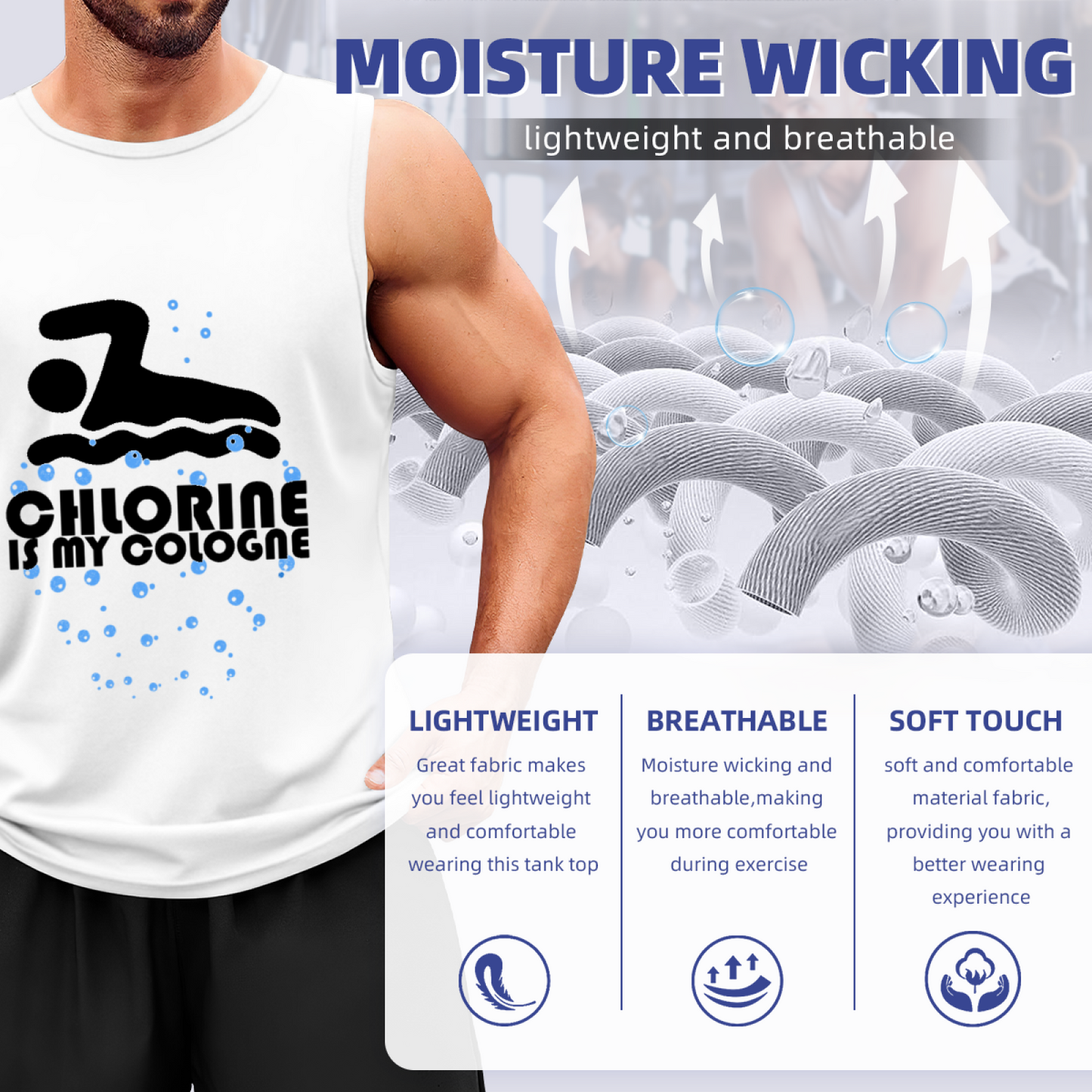 Chlorine Is My Cologne Swimmer Funny Sports Sleeveless Top